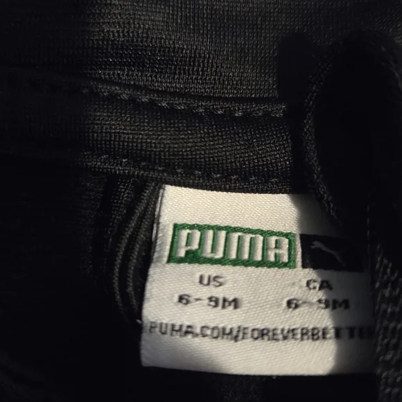 Puma Kids Black and White Joggers - Picture 2 of 2